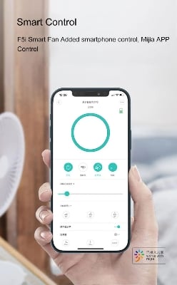 Picture of Xiaomi SOLOVE F5 Pro  Rechargeable Fan 4000mAh with Swing & Extendable - Black
