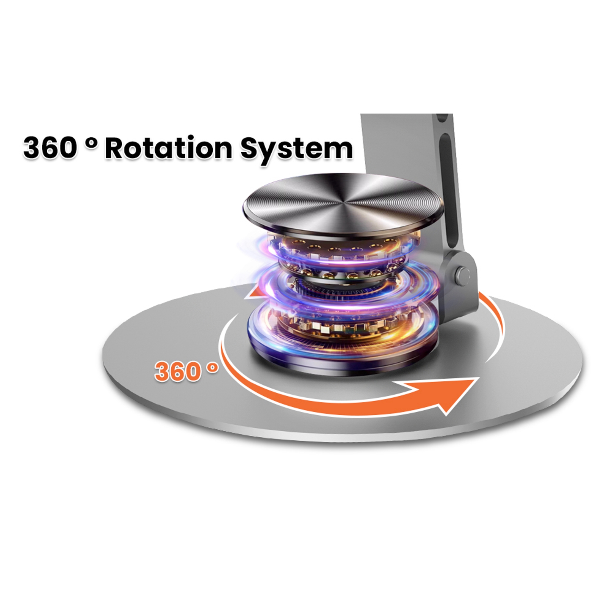 Picture of FOLDING ALUMINUM PHONE & TABLET STAND WITH 360° ROTATION