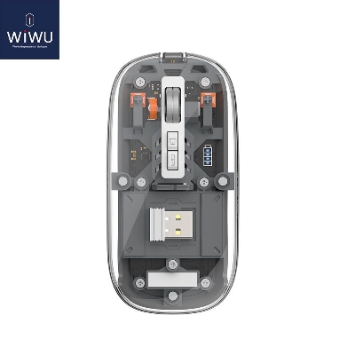 Picture of Trendy Hot Selling WIWU Crystal Transparent Wireless Mouse- Sky Blue Color Inside
