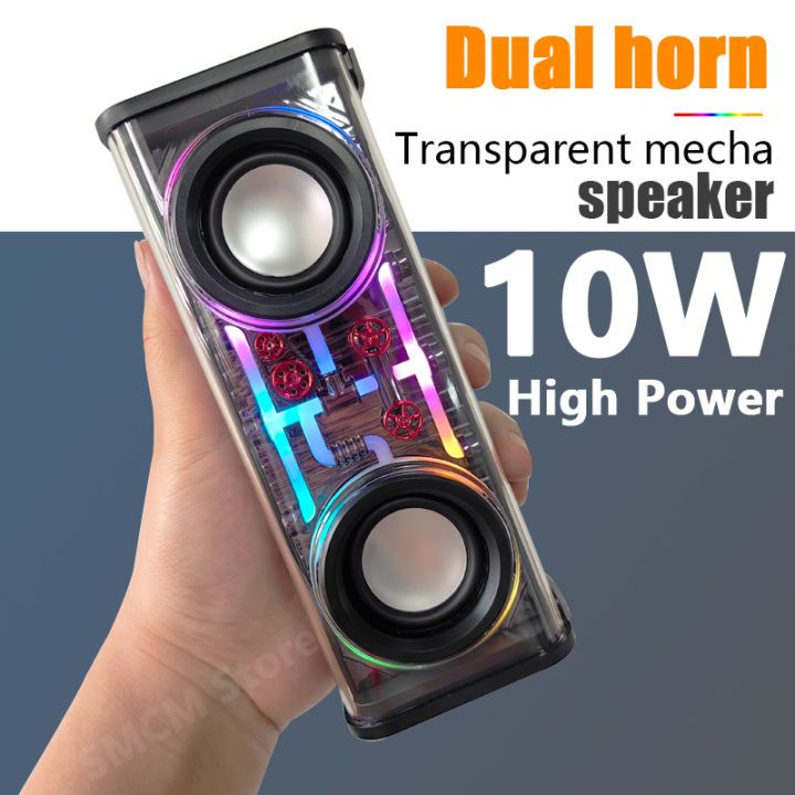 Picture of Mecha 10W Transparent Dual Bluetooth Speaker - Clear