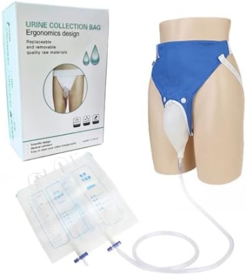 Picture of Portable Reusable Medical Incontinence Bag - Collecting Bag for Men Catheter Bag and Urinal
