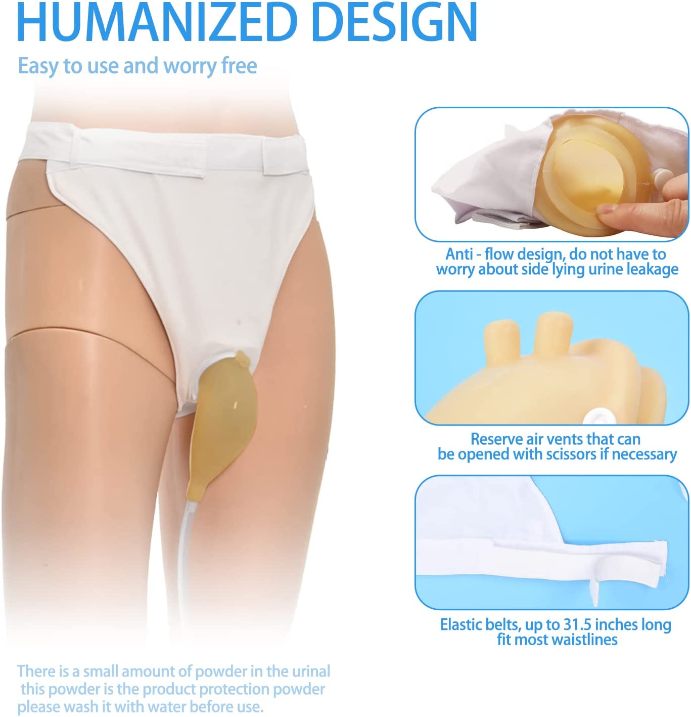 Picture of Portable Reusable Medical Incontinence Bag - Collecting Bag for Men Catheter Bag and Urinal