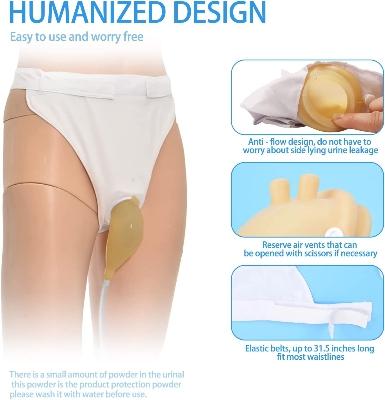 Picture of Portable Reusable Medical Incontinence Bag - Collecting Bag for Men Catheter Bag and Urinal