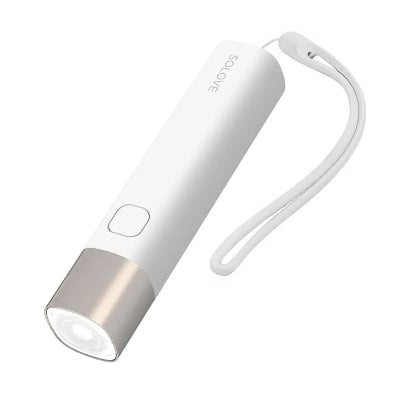 Picture of Xiaomi SOLOVE X3S Rechargeable Flashlight & 3000mAh Power Bank- Black Color