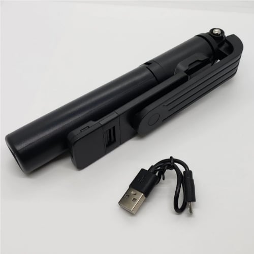 Picture of P20S R1 R1S Bluetooth Wireless Remote Selfie Stick LED light 3 in 1 Extendable Foldable Handheld Monopod Tripod Stand Holder