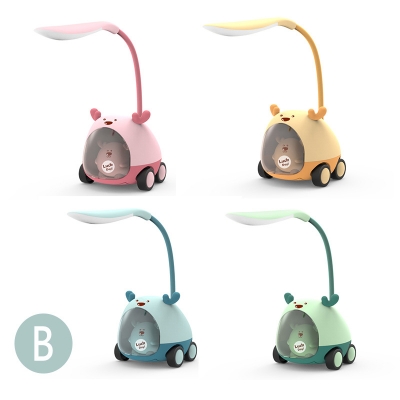 Picture of Small Night Light Eye Protection Charging Reading Book with Power Girl Student Dormitory Study Bedside Cartoon Child Desk Lamp
