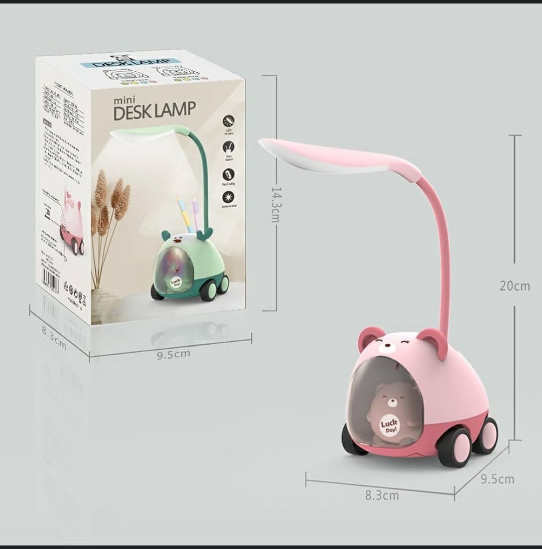 Picture of Small Night Light Eye Protection Charging Reading Book with Power Girl Student Dormitory Study Bedside Cartoon Child Desk Lamp