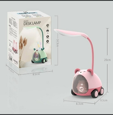 Picture of Small Night Light Eye Protection Charging Reading Book with Power Girl Student Dormitory Study Bedside Cartoon Child Desk Lamp