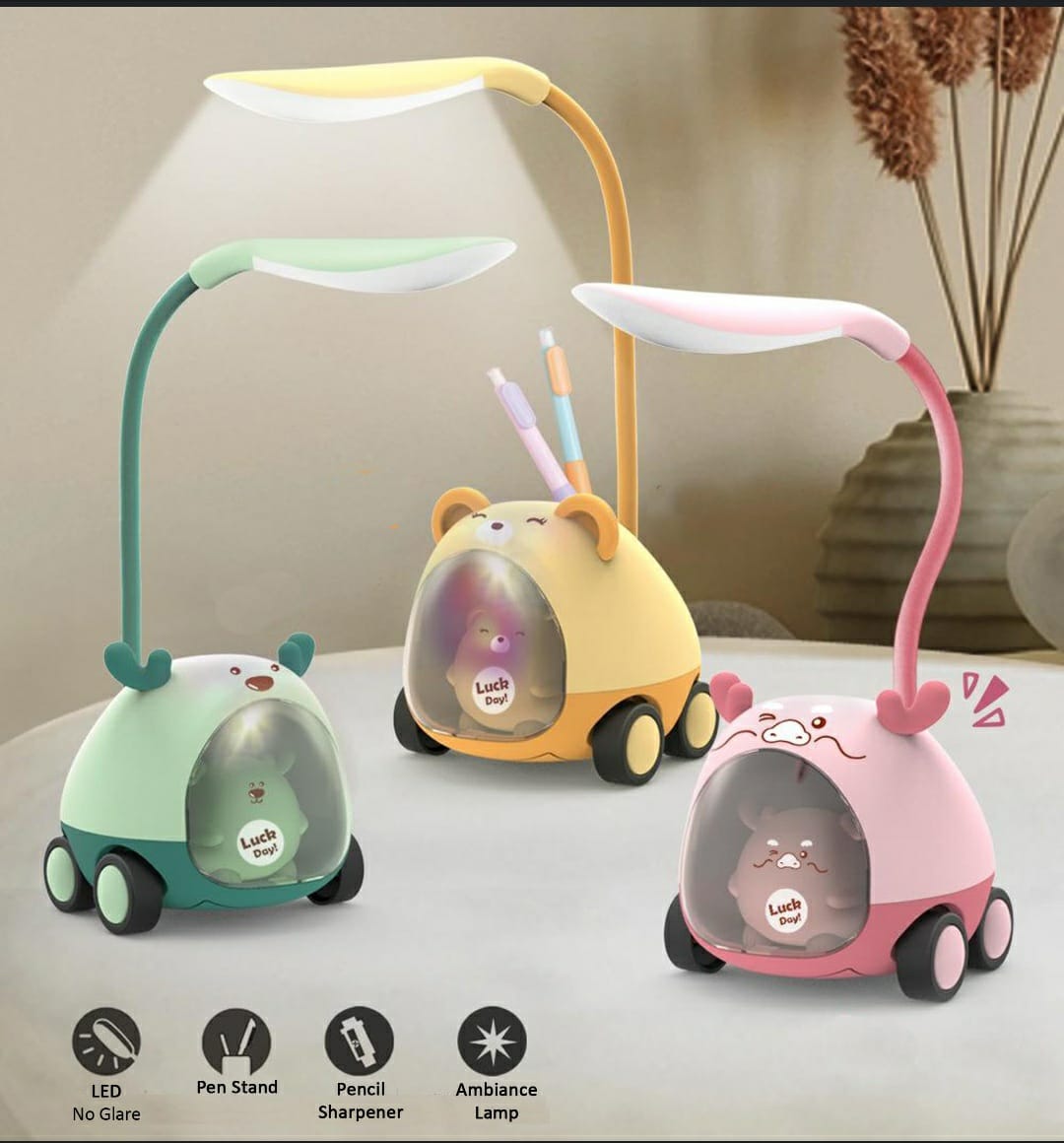 Picture of Small Night Light Eye Protection Charging Reading Book with Power Girl Student Dormitory Study Bedside Cartoon Child Desk Lamp