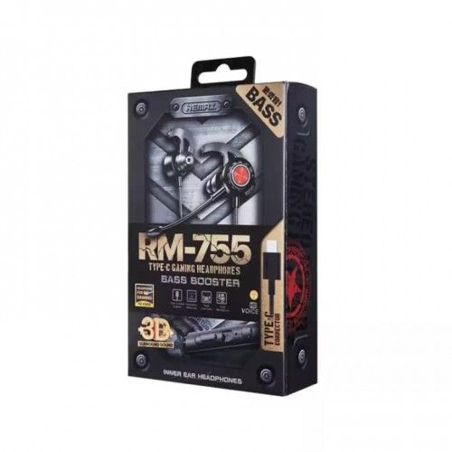 Picture of Remax RM755 Gaming Earphone With Super Bass For Type-C - Black