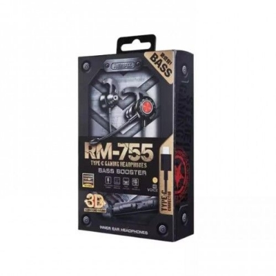 Picture of Remax RM755 Gaming Earphone With Super Bass For Type-C - Black