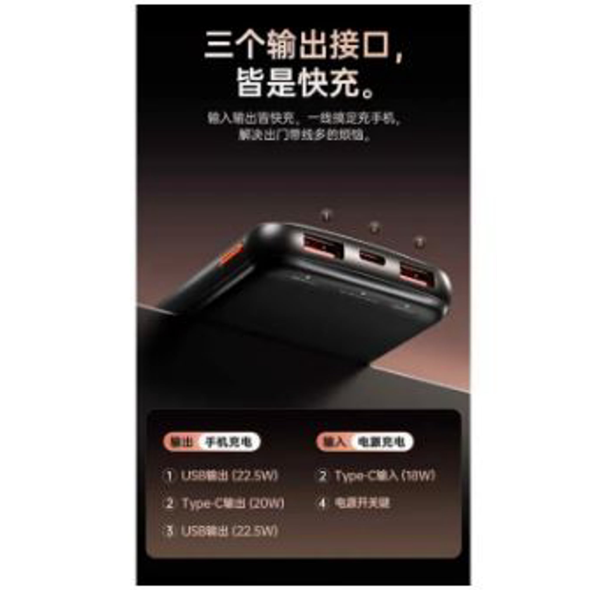 Picture of Awei P10K 10000mAh Fast Charing Powerbank 22.5W Power Bank