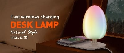 Picture of LDNIO Y3 LED Desk Lamp with Fast Wireless Charging Landscape Night Lamp – White Color - White