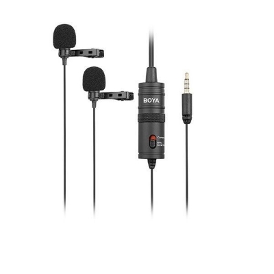 Picture of original Boya Dual Clip Interview Microphone (BOYA M1DM)