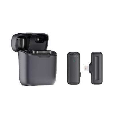 Picture of J11 Wireless Microphone with Charging Case For iPhone (1:1) - Black