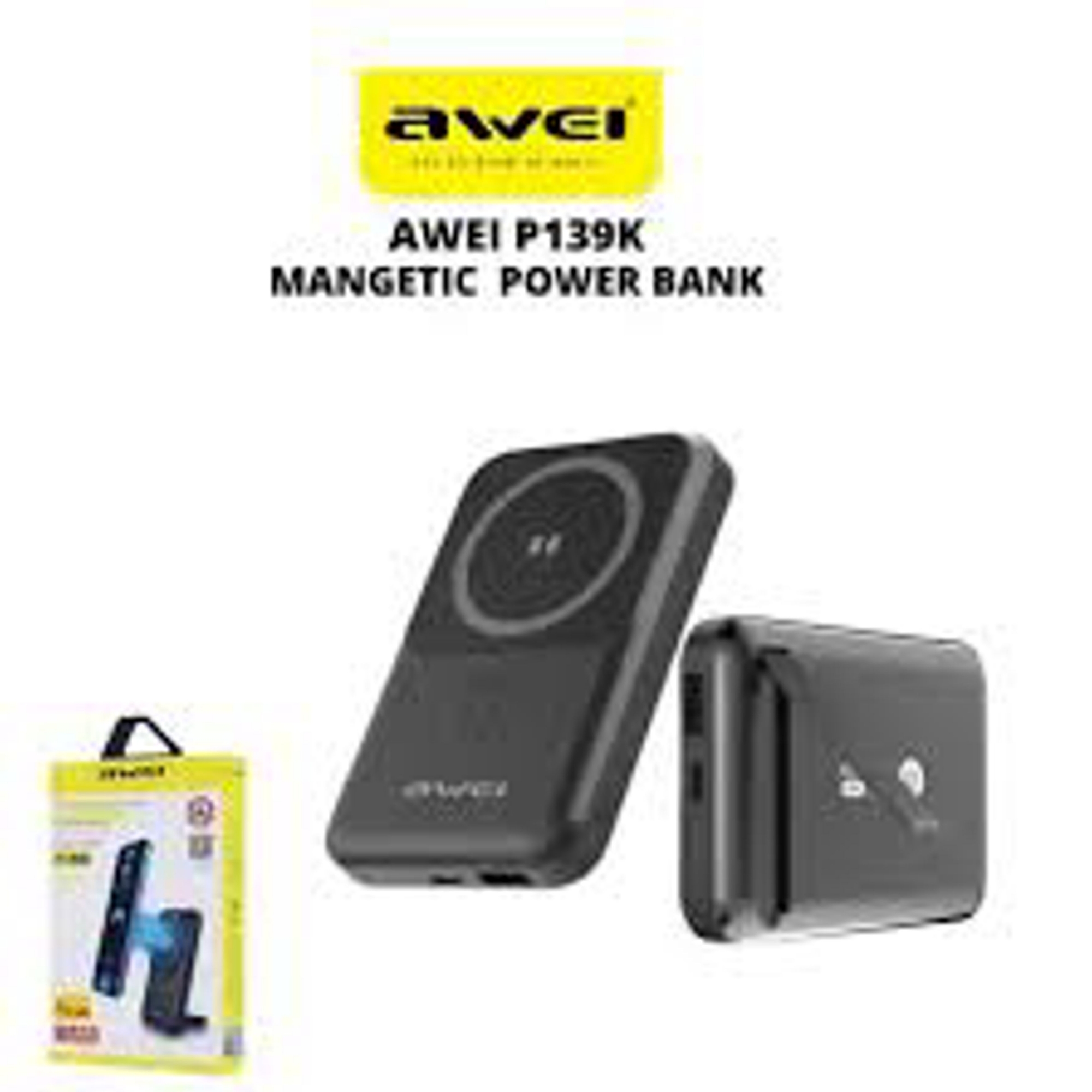 Picture of Awei P76K 22.5W 10000mAh Powerbank Built-In Cable