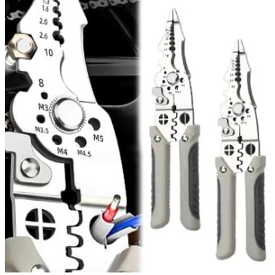 Picture of Multifunctional Wire Stripper Crimper Cable Cutter Pliers, Stainless Steel Wire Stripper, Multi-Purpose Professional Wire Stripping Tool