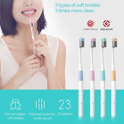 Picture of Xiaomi Doctor Bei Bass Toothbrush (4pcs) - Multicolor