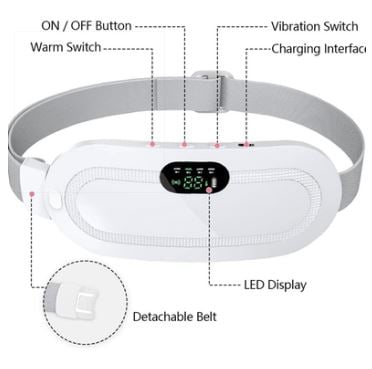 Picture of Portable Cordless Heating Pad With Adjustable Strap