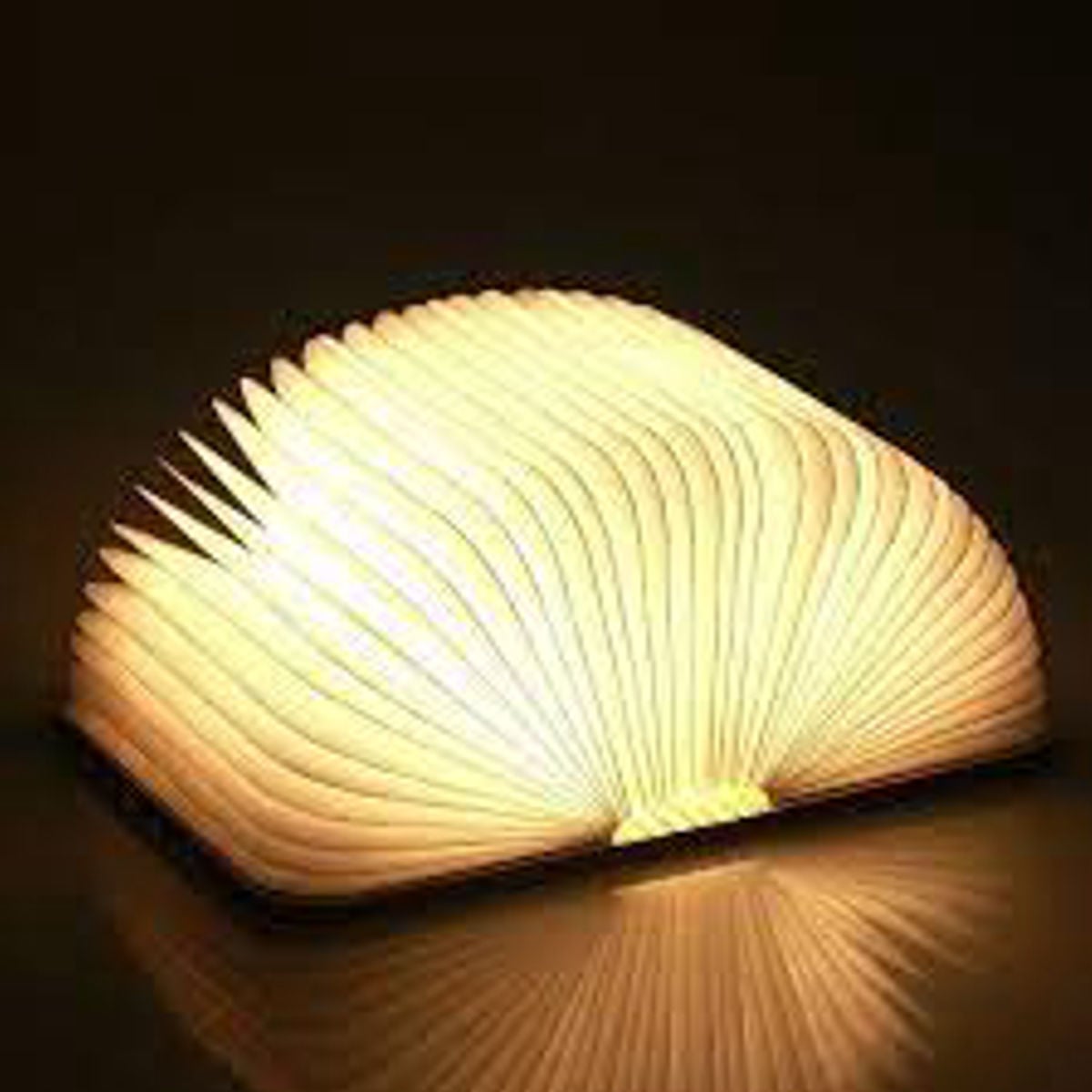 Picture of 3D LED Magic Book Night Light – RGB 5 Colors, USB Rechargeable Folding Wooden Table Lamp for Home & Desk Decoration