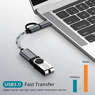 Picture of 2 in 1 USB 3.0 OTG Adapter Cable Type-C Micro USB to USB 3.0 Interface Charging Cable Line for Cellphone Converter for Cellphone