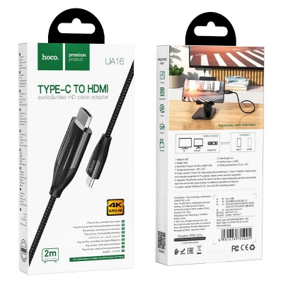 Picture of Hoco Type-C to HDMI Cable( 1 ya replacement warranty) - Black