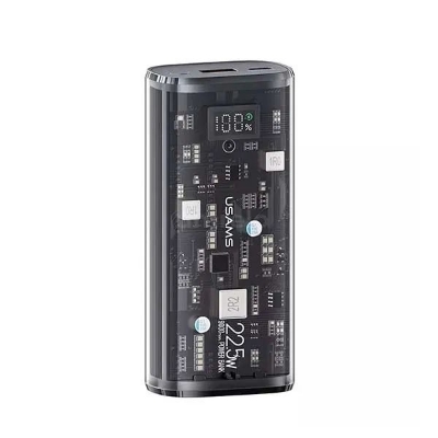 Picture of USAMS US-CD189 PD+QC 22.5W Transparent 9000mAh Power Bank(1year replacement warranty) - Black