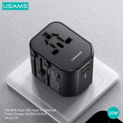 Picture of Universal 20W Fast Charge Travel Charger(1 year replacement warranty) - Black