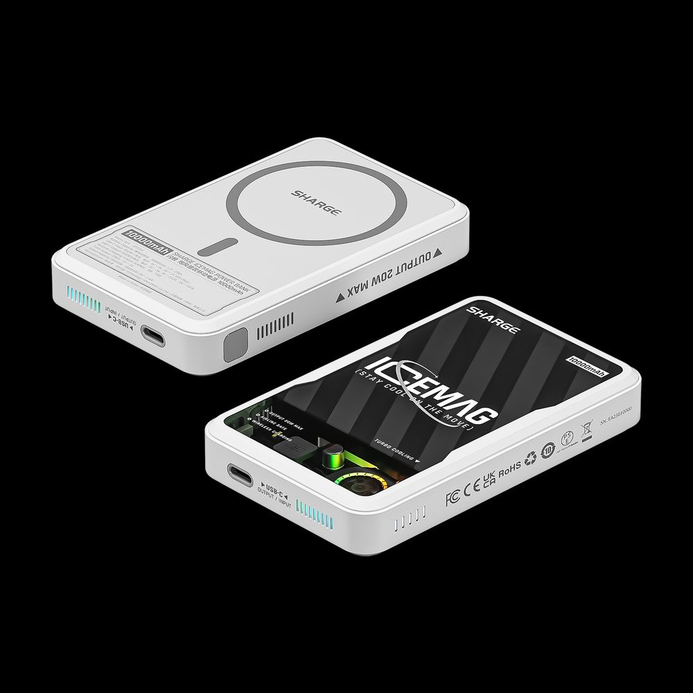 Picture of Shargeek ICEMAG 10000mAh 20W, MagSafe Ice-cooling Transparent Power Bank(6 months replacement warranty) - White