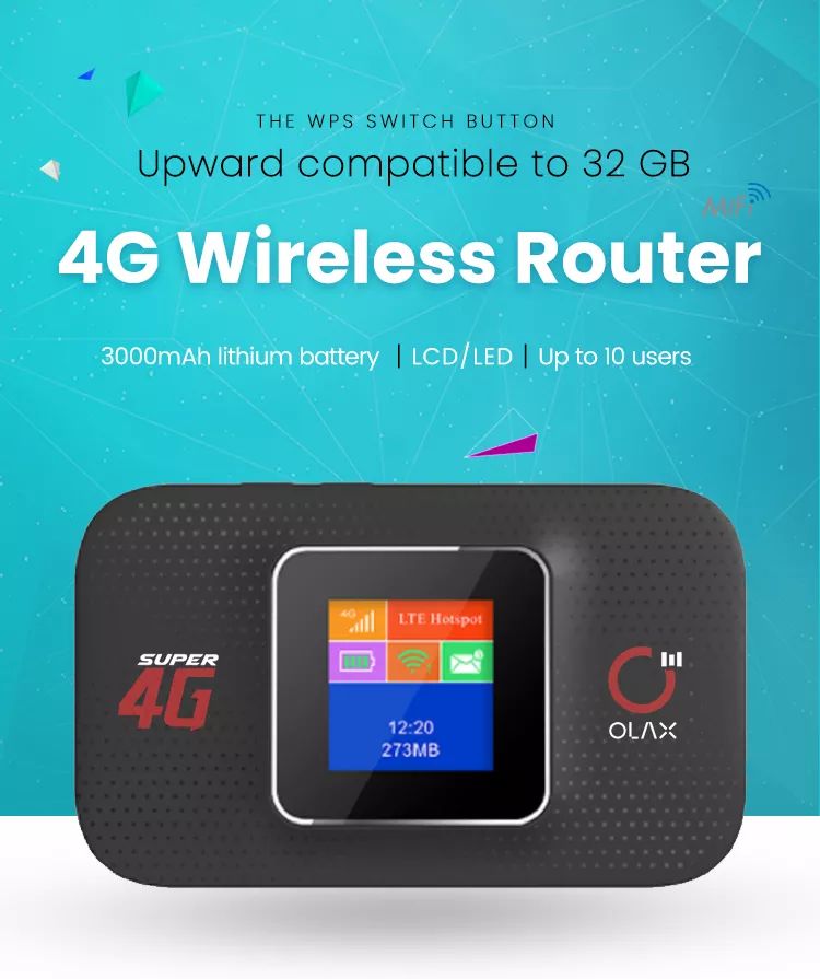 Picture of Olax MF982 4G LTE pocket router (2Year replacement warranty) - Black