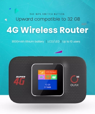 Picture of Olax MF982 4G LTE pocket router (2Year replacement warranty) - Black