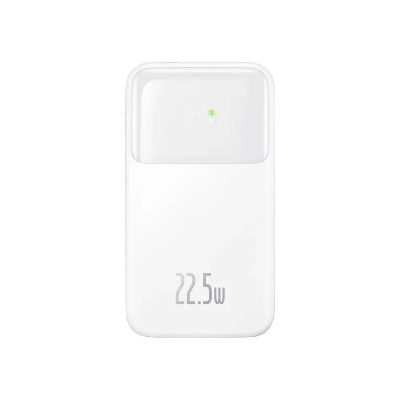 Picture of Baseus Comet Series 22.5W 20000mAh Dual Cable Digital Display Power Bank-White colour 1year replacement warranty)