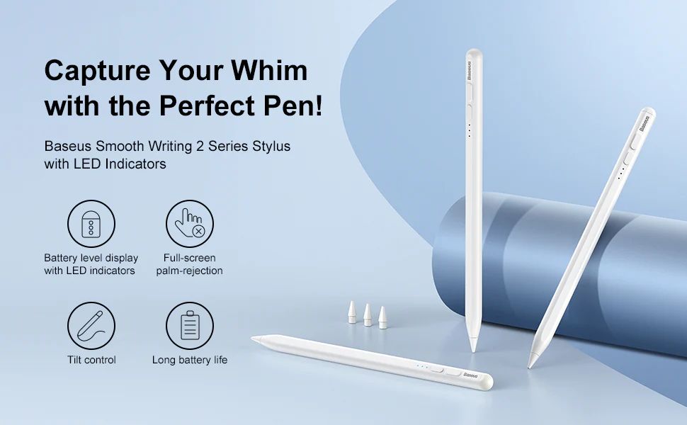 Picture of Baseus Smooth Writing 2 Series Wireless Charging Stylus Pen (Active Version) - White
