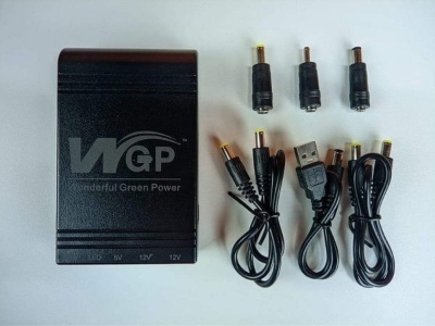Picture of Mini UPS 5/9/12V upgraded 10,400mah battery(2 years warranty) - Black