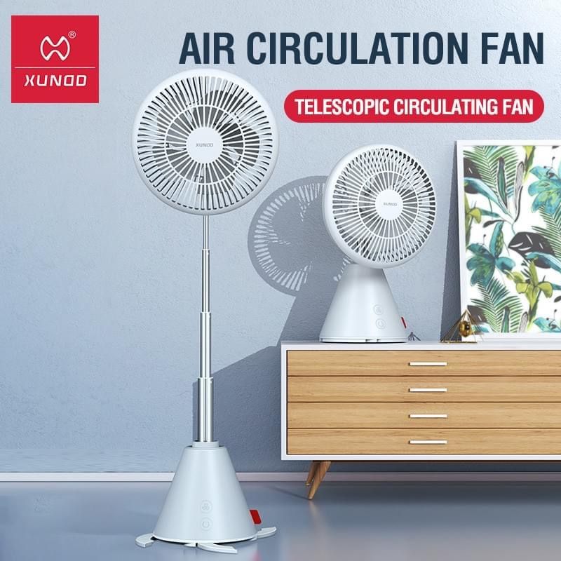 Picture of Xundd XDOT-024 USB Rechargeable Oscillating Fan 8000mAh Battery(2 years warranty) - White