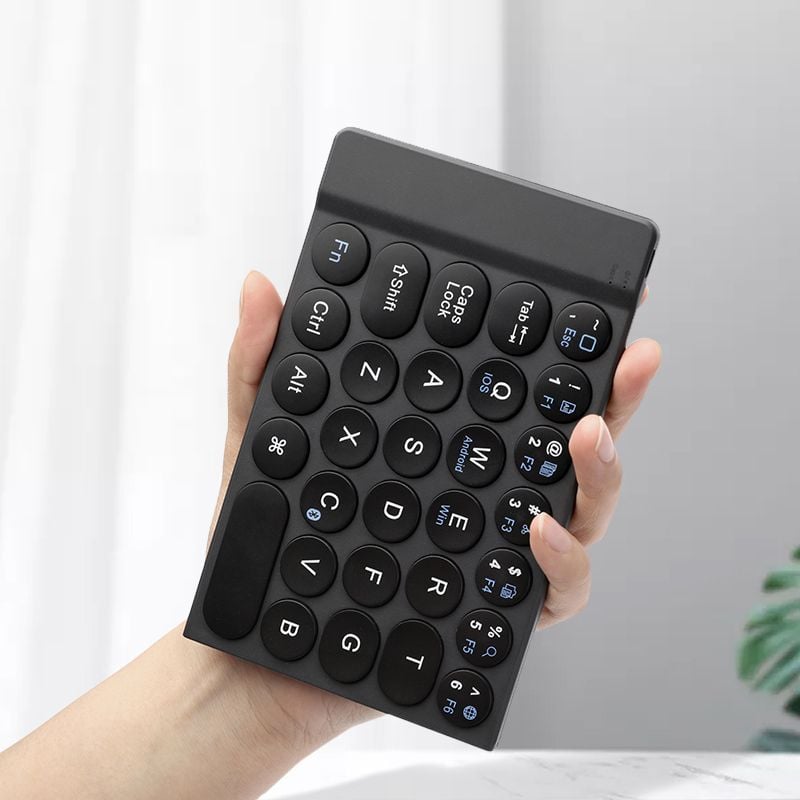Picture of WiWU Fold Mini Keyboard Foldable Wireless Rechargeable Keyboard - Black