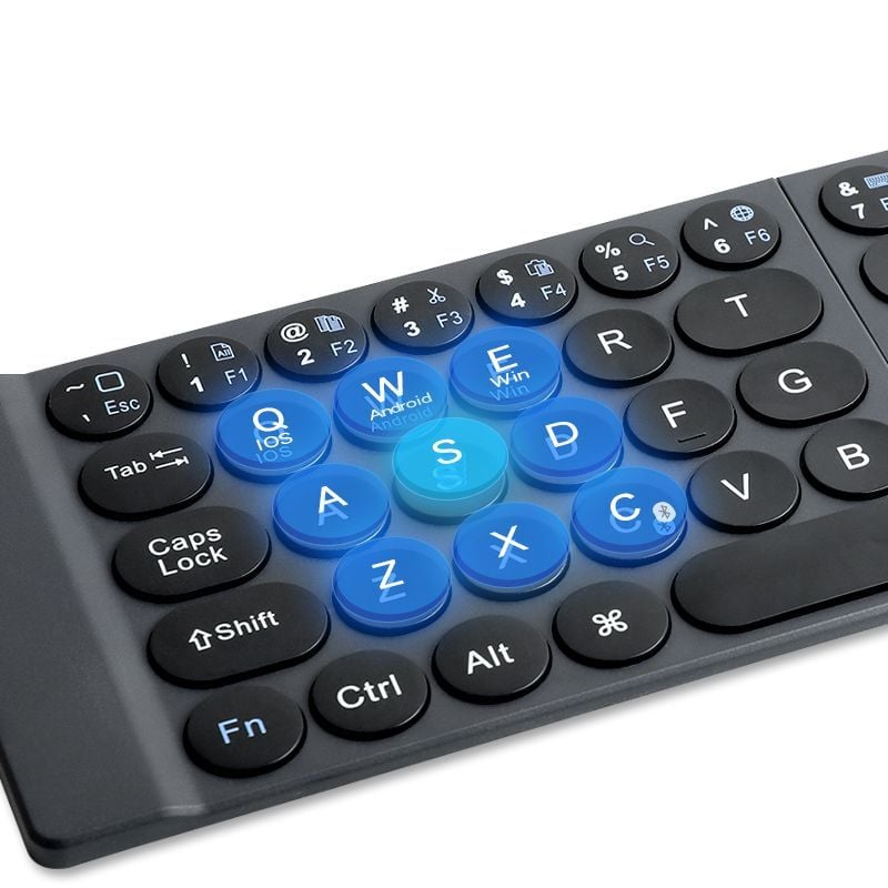 Picture of WiWU Fold Mini Keyboard Foldable Wireless Rechargeable Keyboard - Black