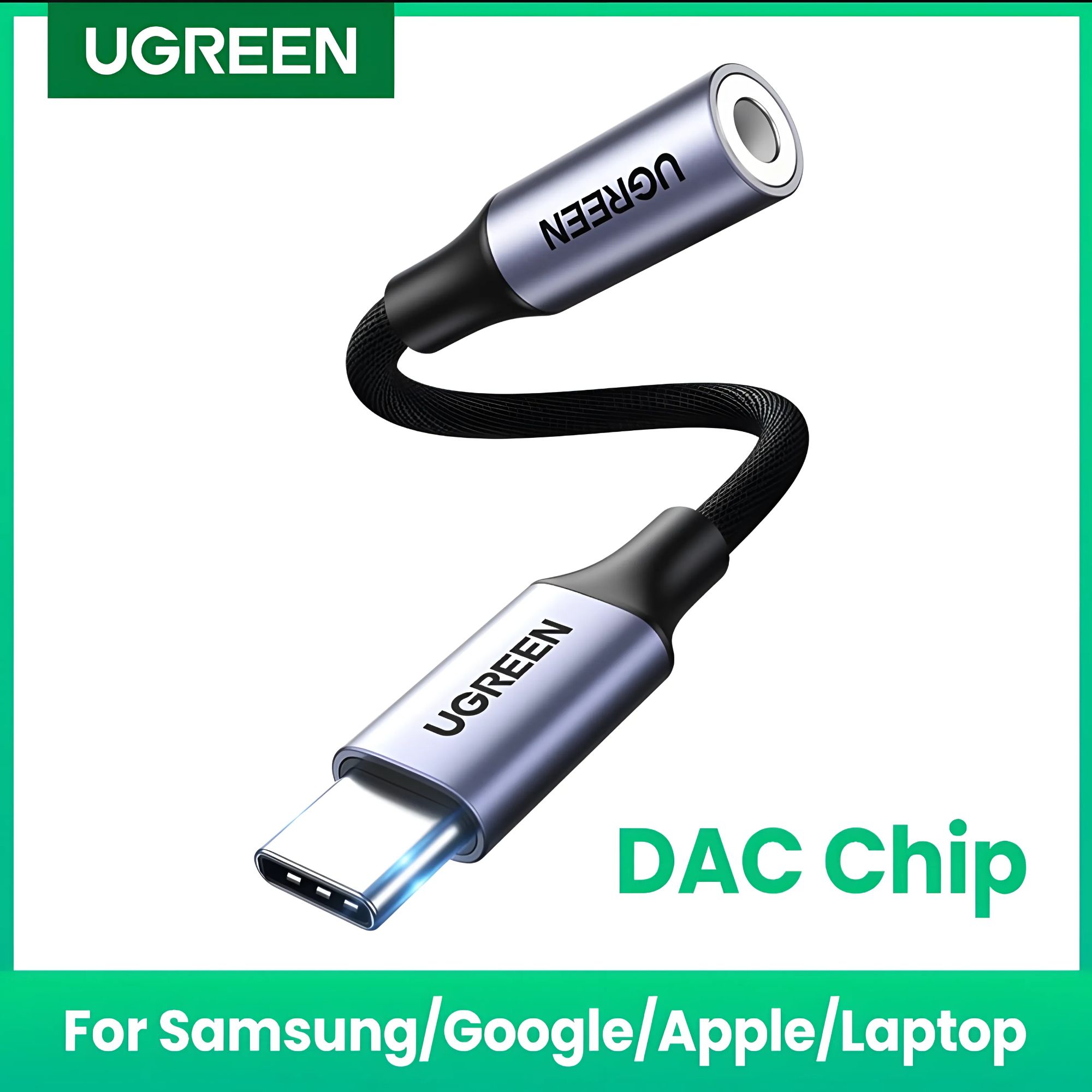 Picture of UGREEN AV161 (80154) USB C to 3.5mm Headphone Adapter(1year replacement warranty ( - Grey