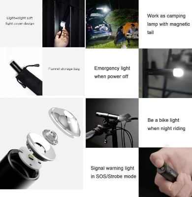 Picture of Xiaomi Mijia Beebest 1000LM Flash Light - Black