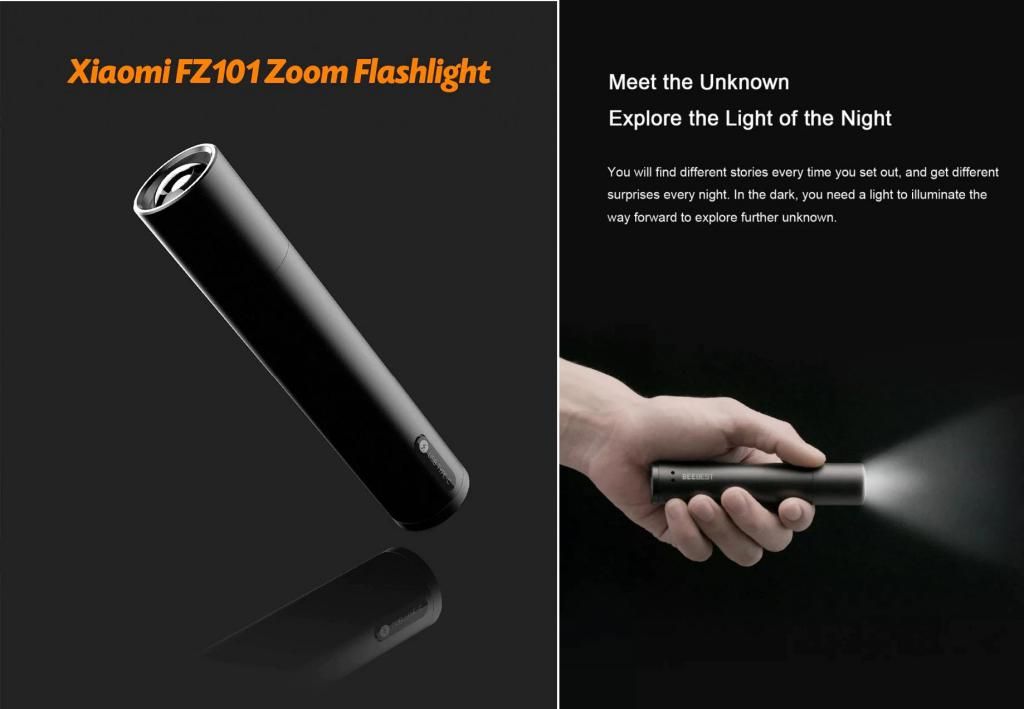 Picture of Xiaomi Mijia Beebest 1000LM Flash Light - Black