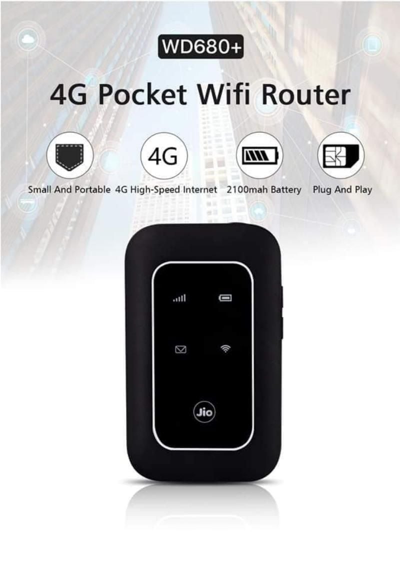 Picture of JioFi 4G LTE-Advanced Mobile Pocket Router
(2 years replacement warranty) - Black