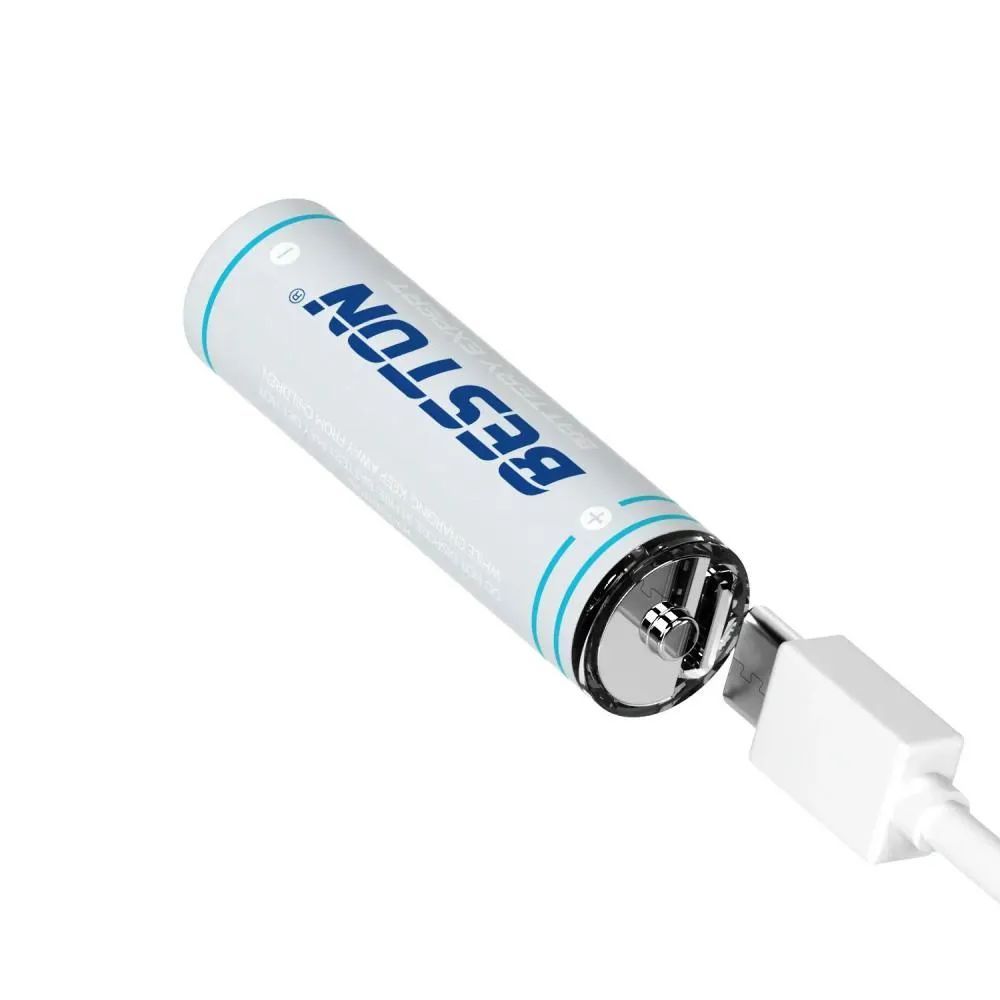 Picture of Beston 4PCS 1.5V AA Lithium Rechargeable Battery 2200mAh Type-C Port(original) - White
