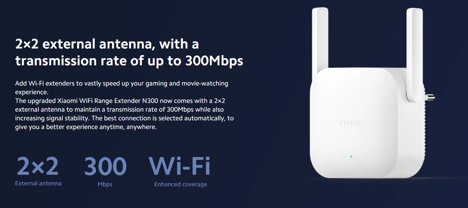 Picture of Xiaomi Mi WiFi Range Extender N300new updatednGlobal version(6 months replacement warranty) - White