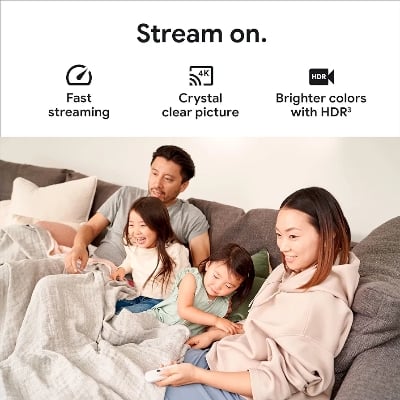 Picture of Google TV With Chromecast (4K And HDR Capable)1 year replacement warranty - White