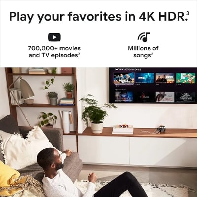 Picture of Google TV With Chromecast (4K And HDR Capable)1 year replacement warranty - White