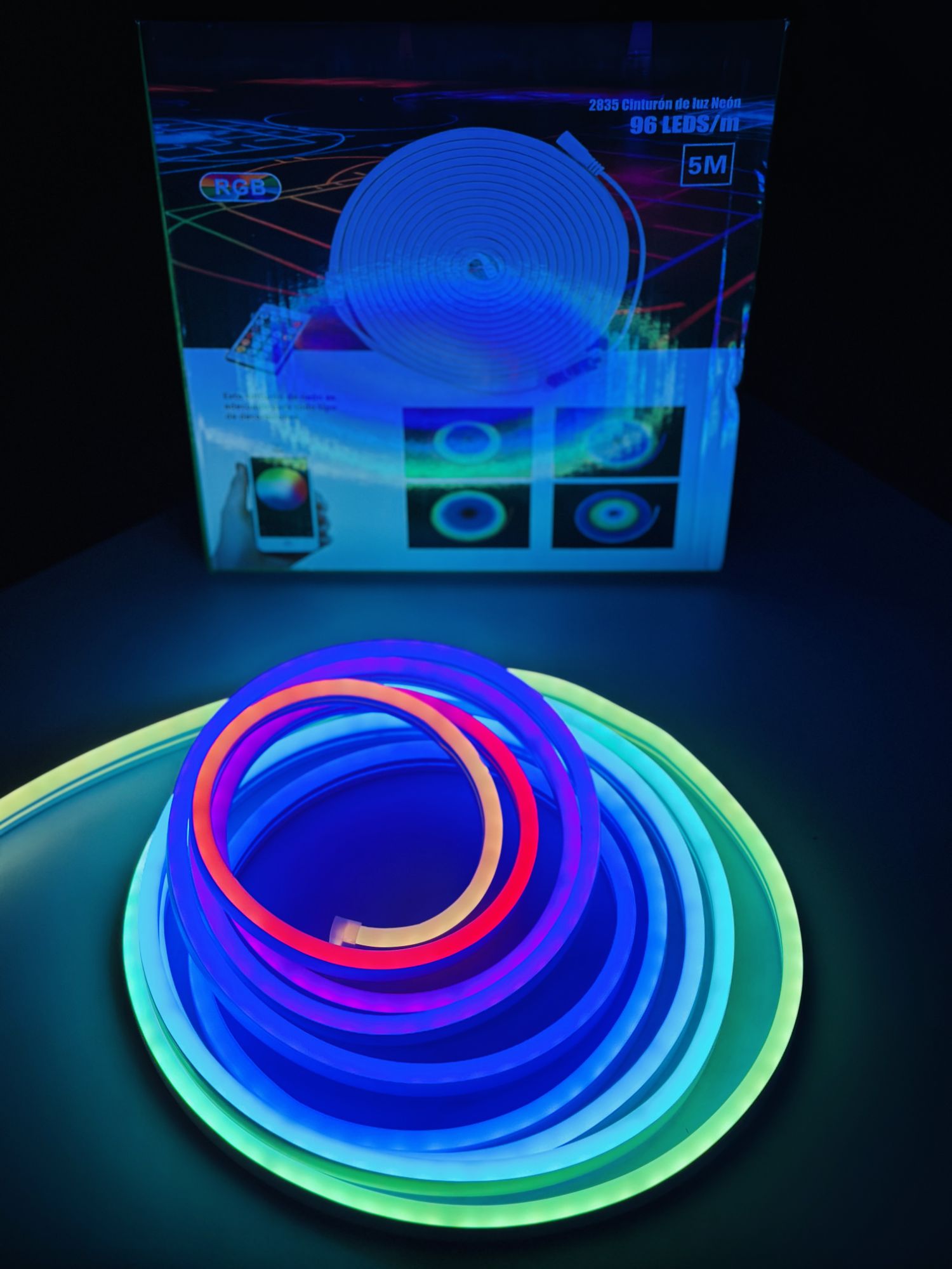 Picture of GearUP NRGB50 5 Meter RGB Neon Light with App & Remote Control(1 year replacement warranty) - Multicolor
