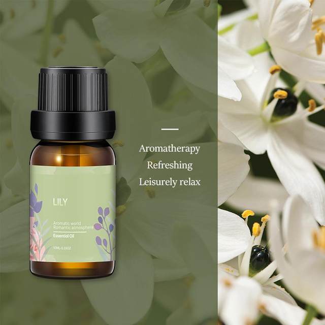 Picture of 6pcs Floral Fragrance Oil Set 10ml Essential Oil for Relaxation & Stress Relief - Multicolor