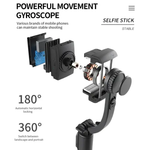 Picture of Q08 Gimbal Stabilizer Bluetooth Remote Control(1 Year replacement warranty - Black