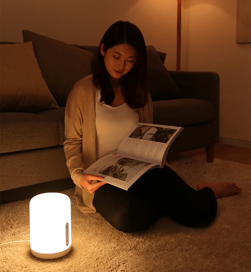 Picture of Xiaomi Mi Smart Bedside Lamp 2 Smart LED Night Light Works With Alexa(3 year replacement warranty) - White