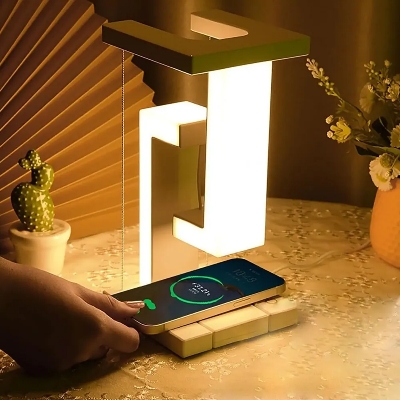 Picture of Anti-Gravity LED Desk Lamp with Wireless Charger - White